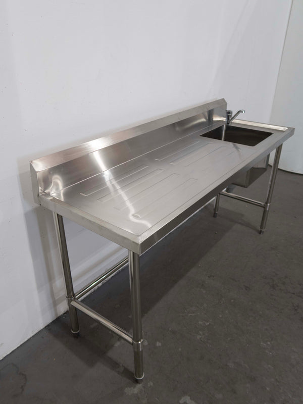 Simply Stainless SS06.1800C Stainless Steel Bench with Sink