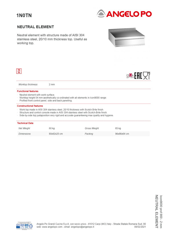 Angelo Po Icon9000 1N0TN - Neutral Element