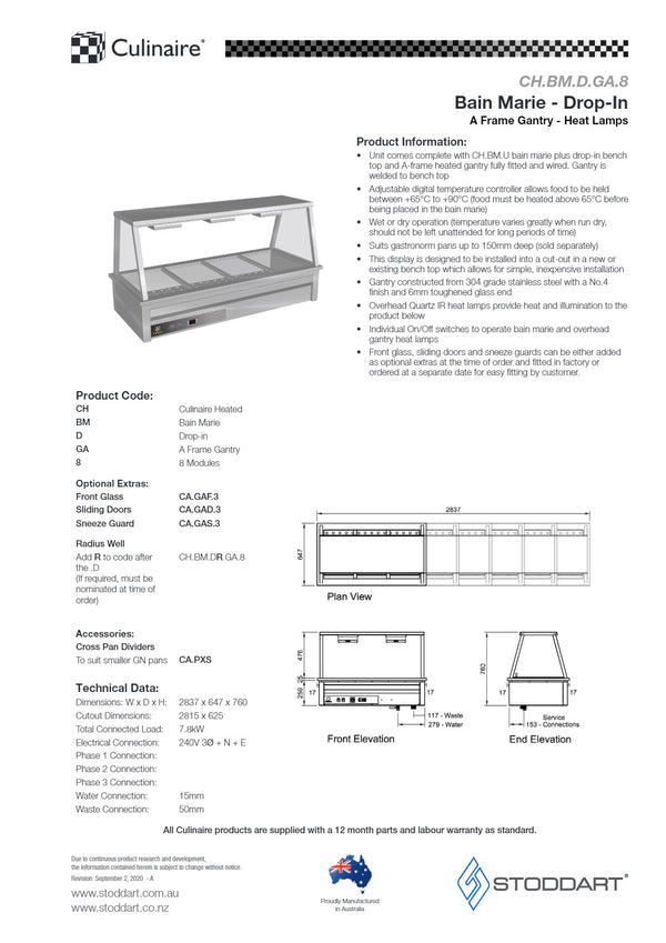 Culinaire CH.BM.D.GA.8 - Bain Marie