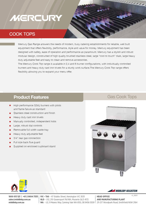 Mercury MHN-36-F - Cook Top