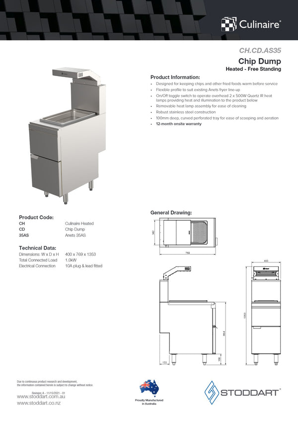 Culinaire CH.CD.35AS - Chip Dump