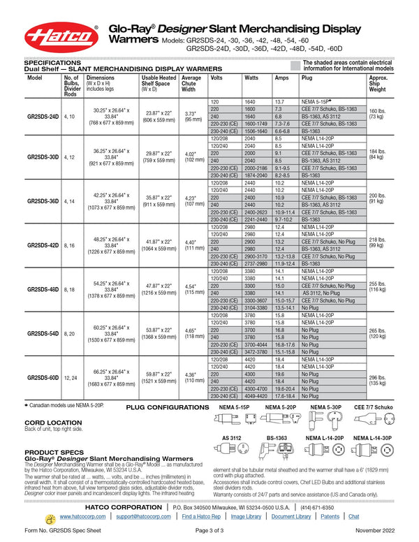 Hatco Glo-Ray GR2SDS-54D - Hot Food Display
