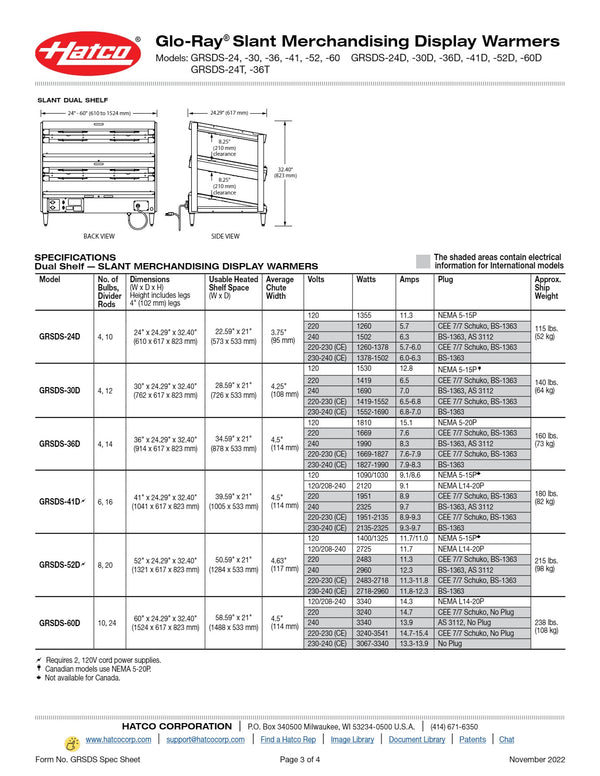 Hatco Glo-Ray GRSDS-24D - Hot Food Display