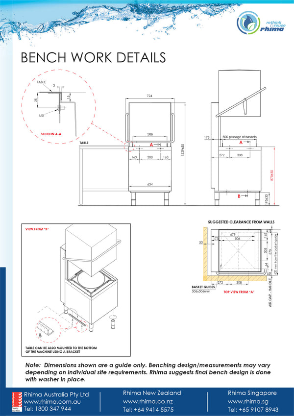 Rhima VH-50 - Pass Through Glasswasher