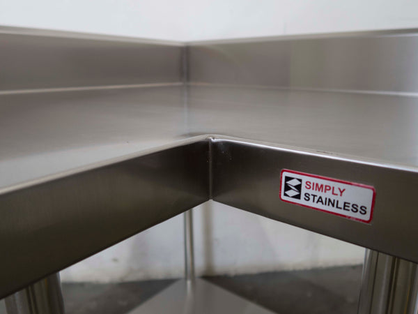 Simply Stainless Corner Bench with Splashback