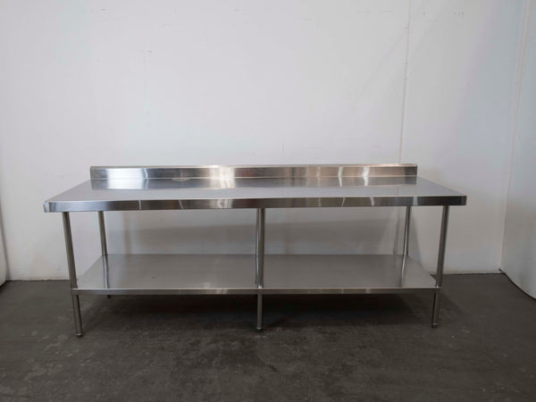 Stainless Steel Bench With Splashback 2400mmW
