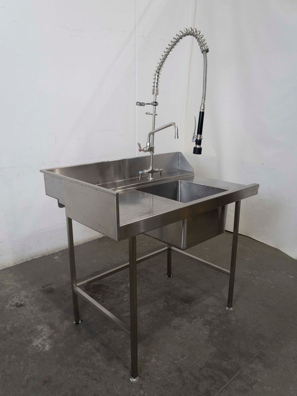 Stainless Steel Sink Bench With Splashback
