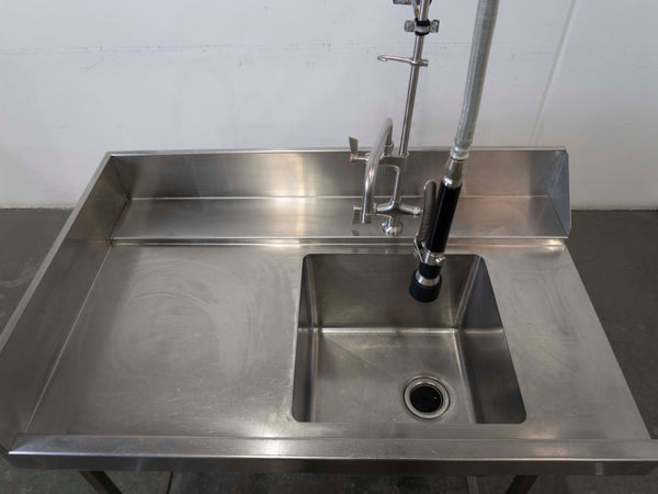 Stainless Steel Sink Bench With Splashback