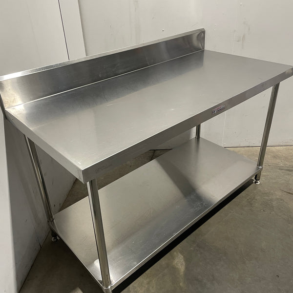 Simply Stainless Stainless Steel Bench with Splashback
