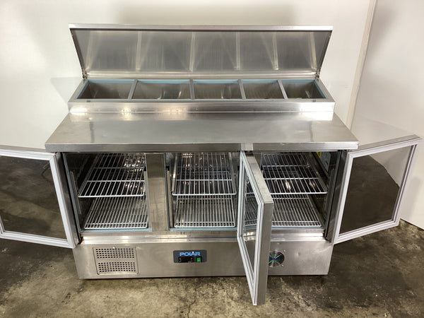 Polar G605-A-03 3 Door Prep Fridge