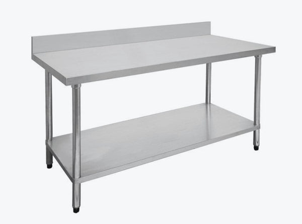 FED 0900-6-WBB Stainless Steel Bench with Splashback
