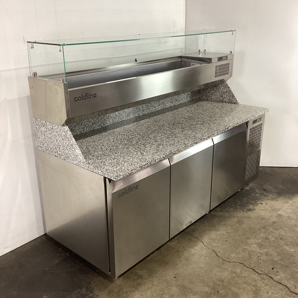Coldline TZS17/1M-710 3 Door Pizza Prep Fridge