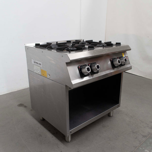 Olis D74/10 CG 4 Burner Gas Range - Open Cabinet