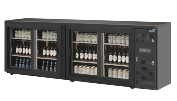 As New in Box Polar CS103-A 4 Door Back Bar Fridge