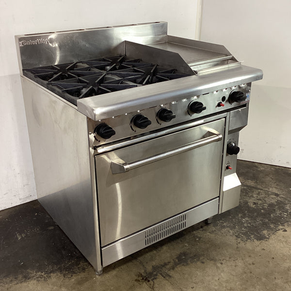 CaterWare GBO4-30HP Gas Cooktop & Oven