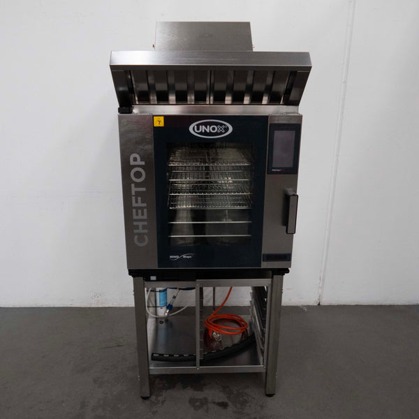 Unox XEVC-0711-E1RM 7 Tray Combi Oven + Hood with Steam Condenser + Stand