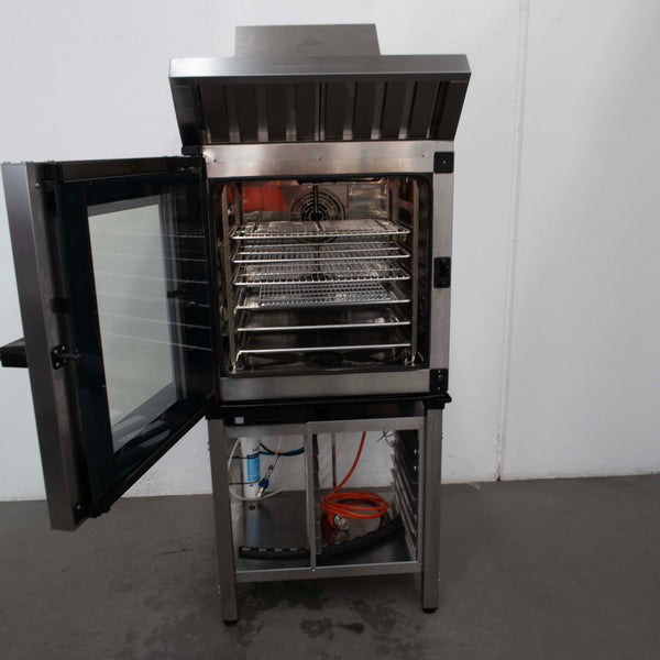Unox XEVC-0711-E1RM 7 Tray Combi Oven + Hood with Steam Condenser + Stand