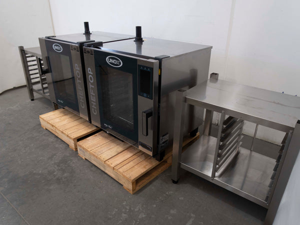 Unox XEVC-0711-EPRM Combi Oven + XEVC-0711-CLM Slowtop Oven with Stands