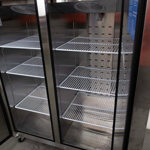 Atosa YBF9239GR 2 Solid Door Upright Fridge/Freezer Combo