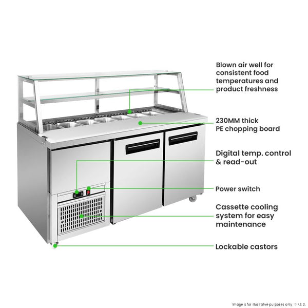 Thermaster SCB/15 Sandwich Prep Fridge