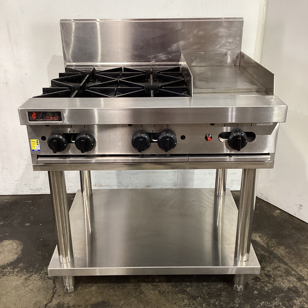 Trueheat RCT9-4-3G Open Burner Griddle with Stand