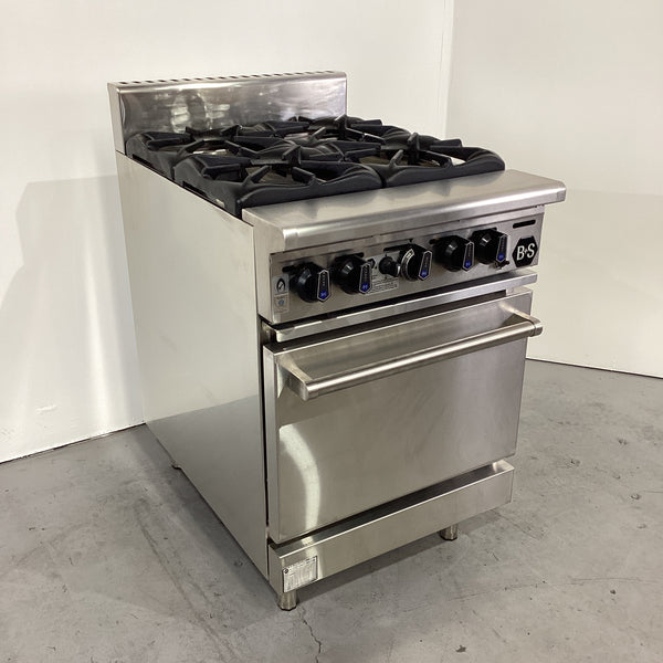 B&S OV-SB4 FF 4 Burner Range Oven