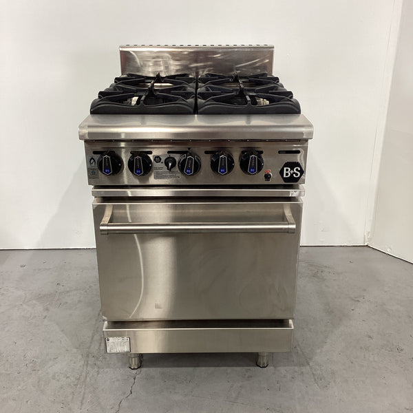 B&S OV-SB4 FF 4 Burner Range Oven