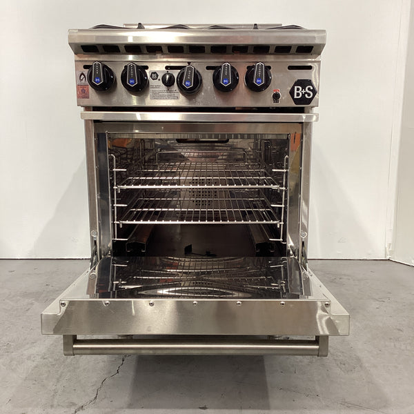 B&S OV-SB4 FF 4 Burner Range Oven