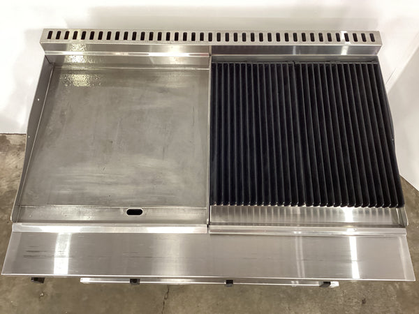 B&S KBT-GRP6-CBR6 Char Grill/Griddle + Stand