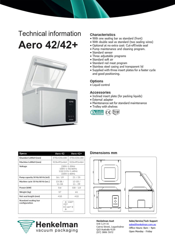 Henkelman Aero 42 - Vacuum Packaging Machine