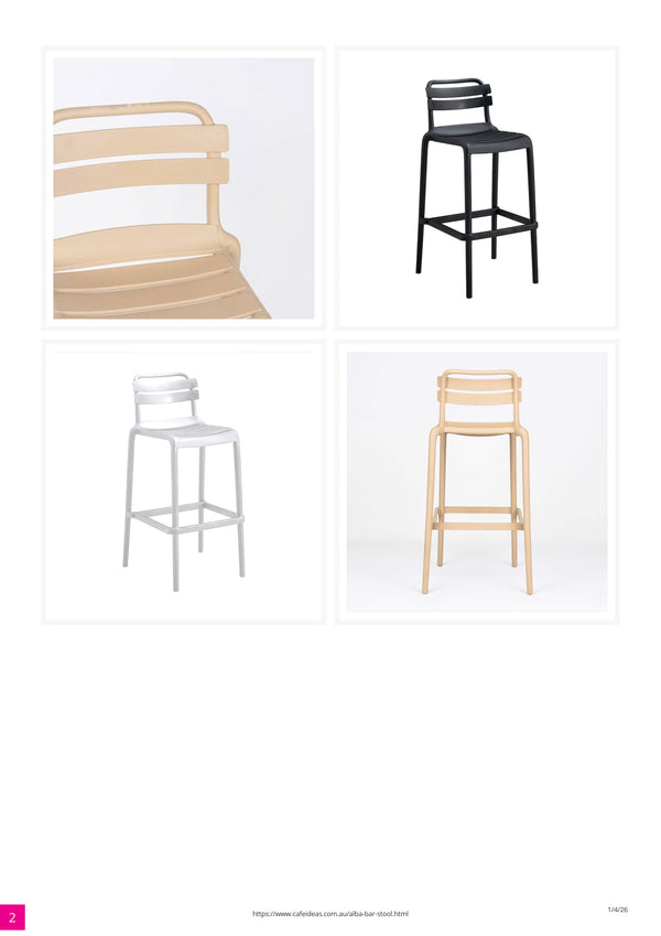 Alba Outdoor Resin Bar Stool