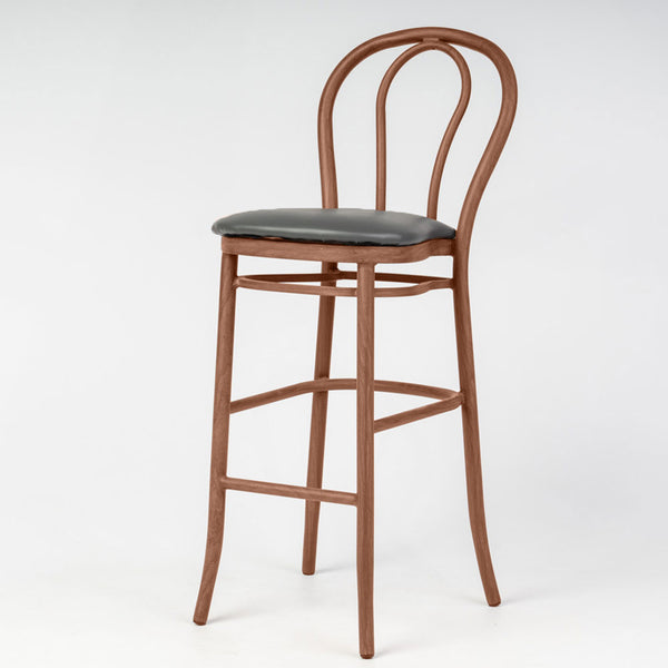 Aluminium Bentwood Stackable Bar Stool - Gold Walnut