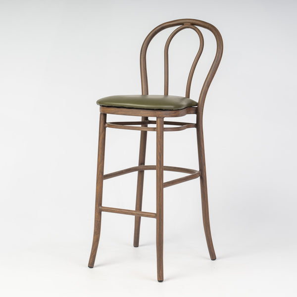 Aluminium Bentwood Stackable Bar Stool - Montana Walnut