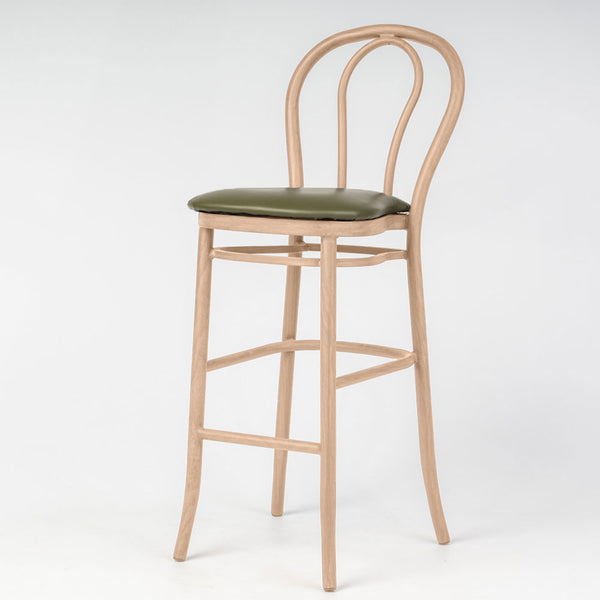 Aluminium Bentwood Stackable Bar Stool - Natural Beech