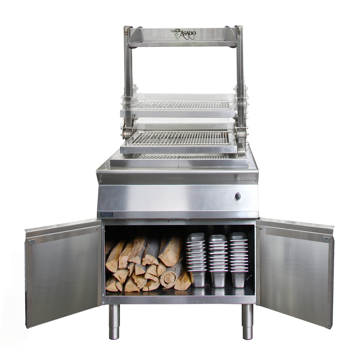 Asado PGA.EL9.1200 Wood Fire Grill SilverChef