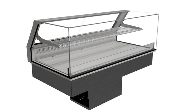 Festive Avon HI Chilled Drop-In 2370 - Angled Back Cold Food Display