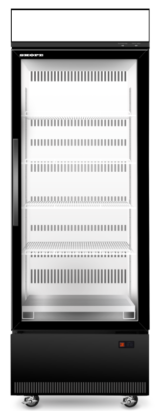 Skope BCE600N Black Single Door Fridge