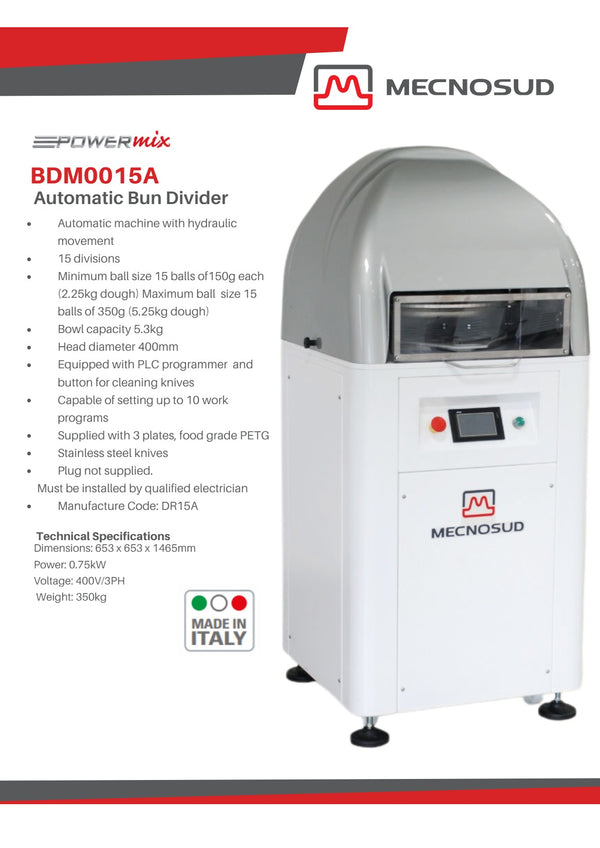Mecnosud BDM0015A - Automatic Bun Divider