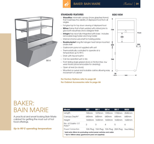 Festive Baker 2045 - 6 Pan Bain Marie