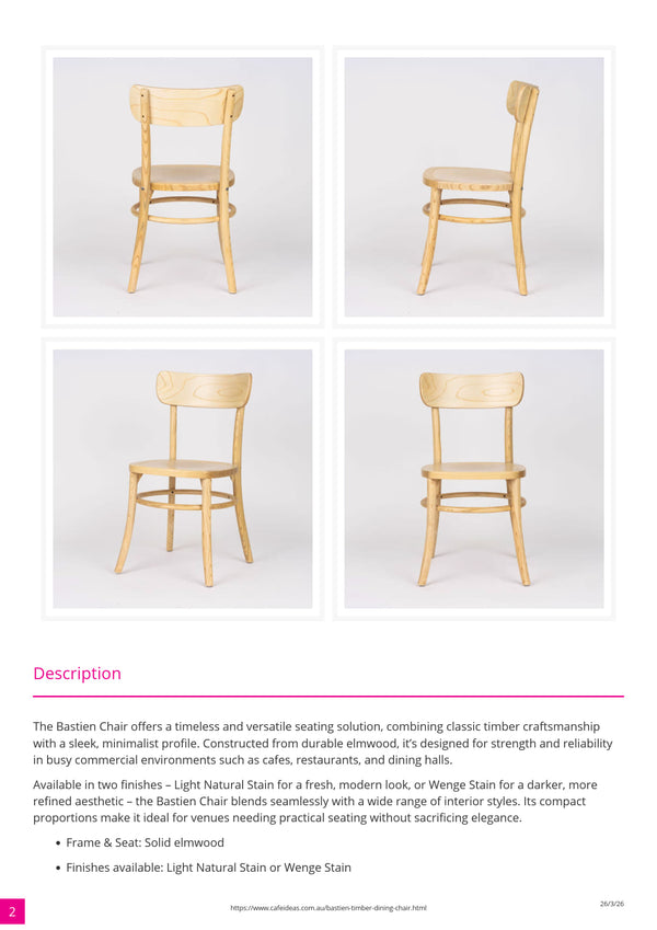 Bastien Timber Dining Chair