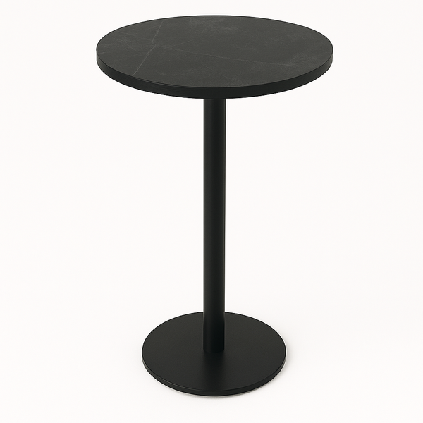 Black Aluminium Edge HPL Laminate Smokestone Outdoor Bar Table