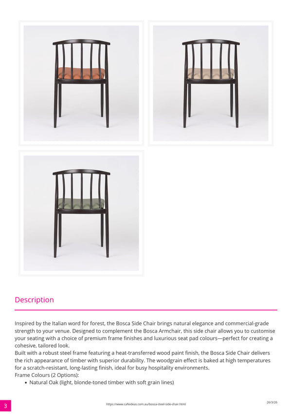 Bosca Steel Side Chair