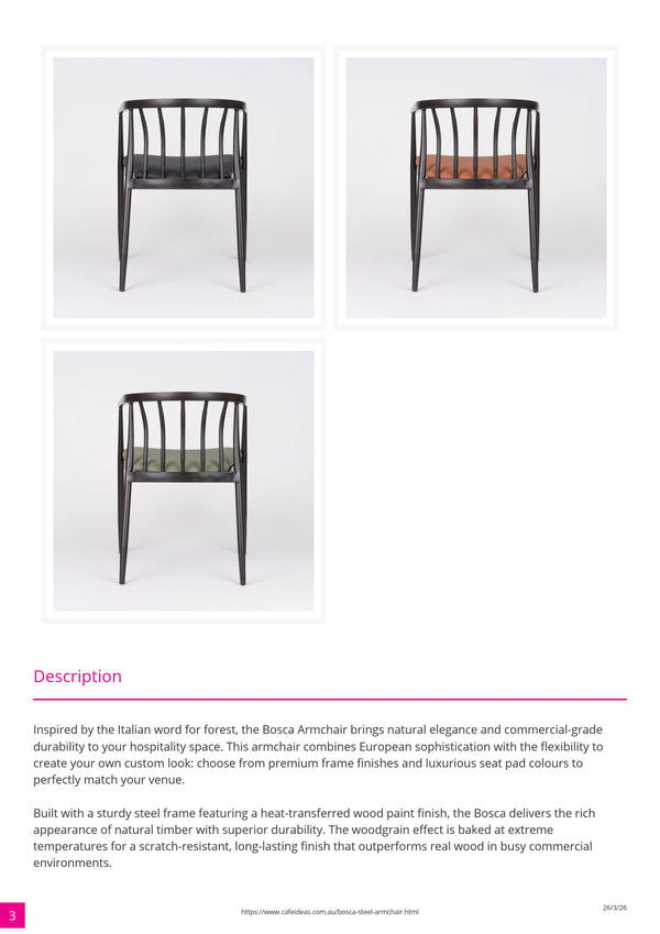 Bosca Steel Armchair