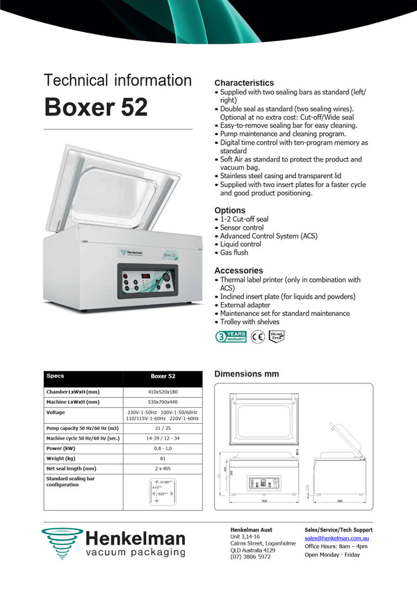 Henkelman Boxer 52 - Vacuum Packing Machine