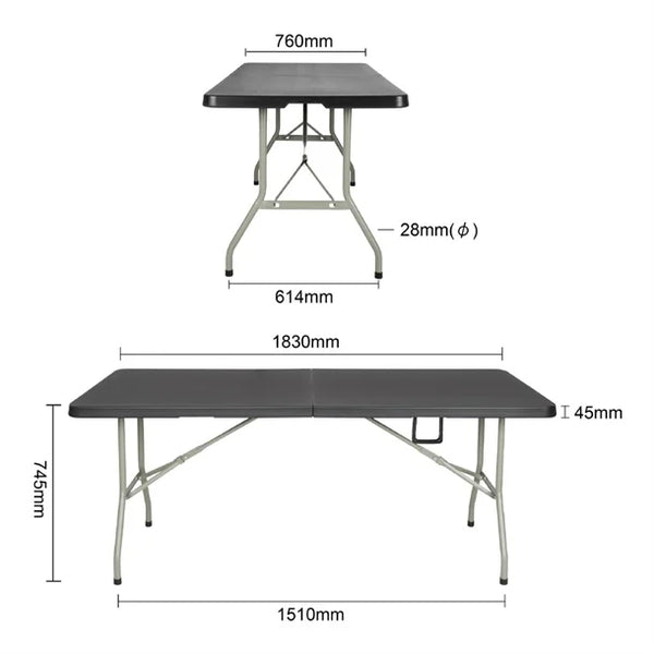 Bolero CB518 - 6ft Long Centre Folding Table