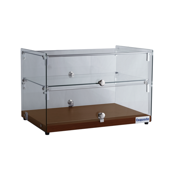 Exquisite CD50 Walnut - Two Tier Ambient Cake Display