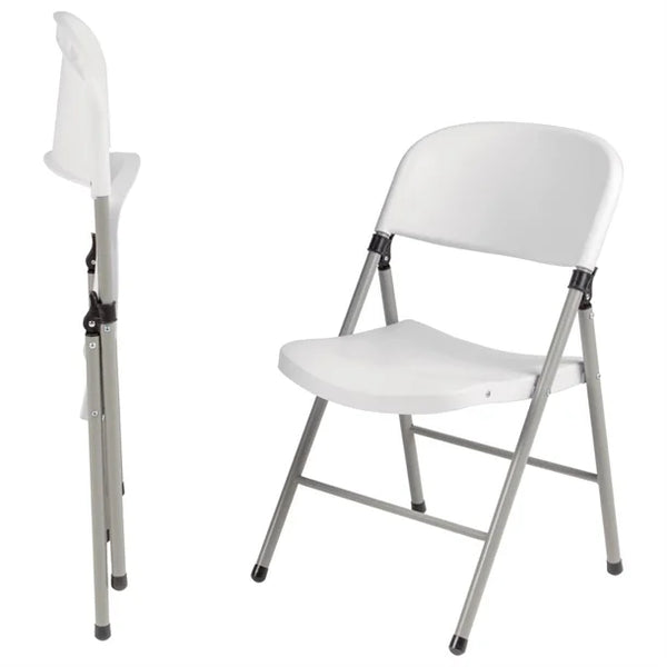 Bolero CE692 - Two White Foldaway Utility Chairs