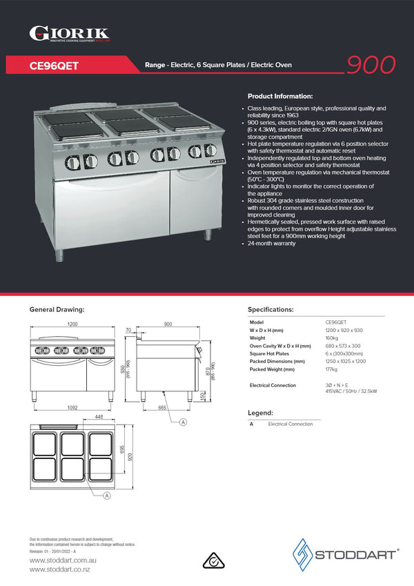 Giorik CE96QET - Range Oven