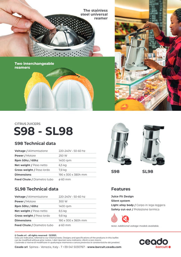 Ceado CEH0098 - Hand Operated Citrus Juicer