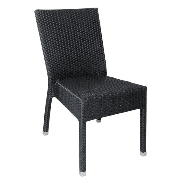 Bolero CF159 - Four Charcoal Wicker Side Chairs
